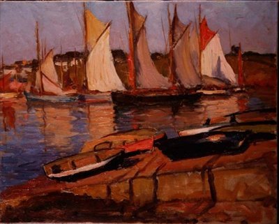 Yachten am Ufer von Joseph Milner Kite