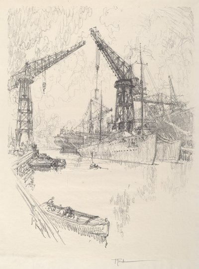 Zerstörer bauen von Joseph Pennell