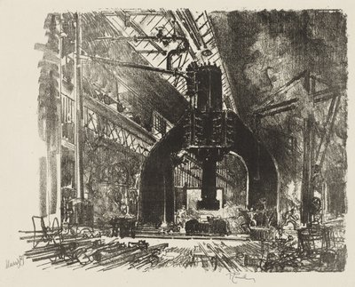 Englische Kriegsarbeit: Der große Hammer von Joseph Pennell