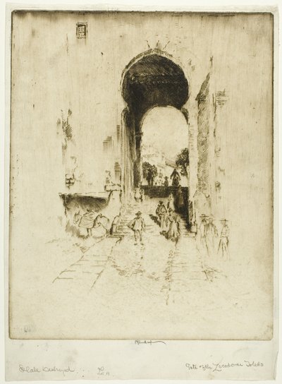 Tor des Zocodovar, Toledo von Joseph Pennell