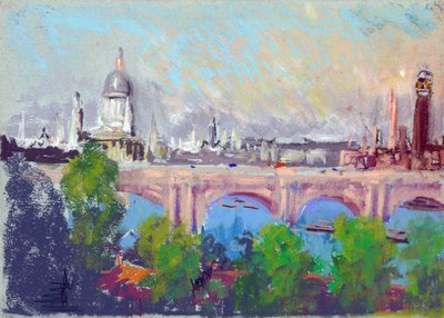 London über die Waterloo-Brücke von Joseph Pennell