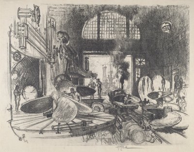Herstellung von Propellerblättern, 1917 von Joseph Pennell