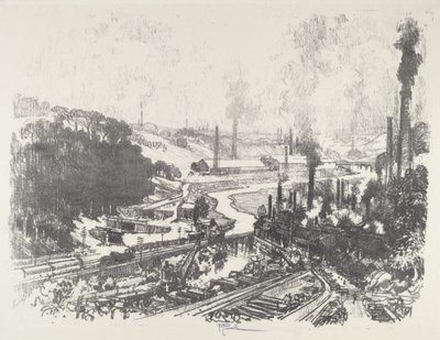 Munitionswerke, 1916 von Joseph Pennell