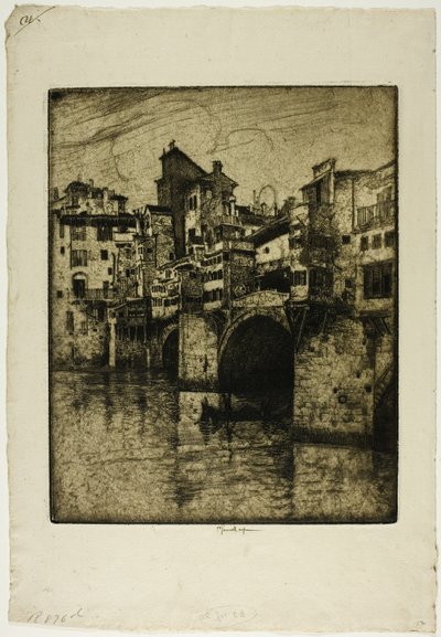 Ponte Vecchio, Florenz von Joseph Pennell
