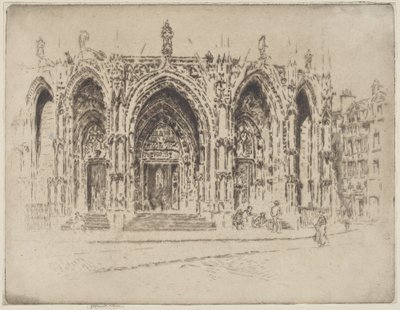 Vorhalle von San Maclou, Rouen von Joseph Pennell