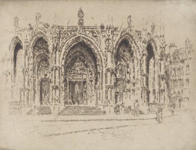 Vorhalle von San Maclou, Rouen, 1907 von Joseph Pennell