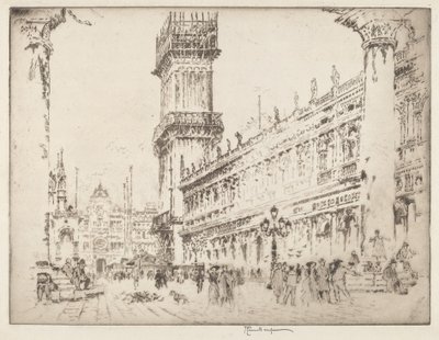 Wiederaufbau des Campanile, Venedig, Nr. II von Joseph Pennell