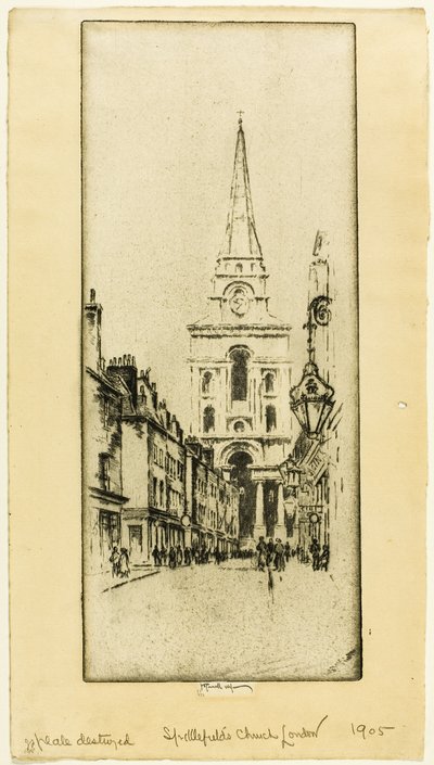Spitalfields Kirche von Joseph Pennell