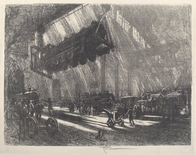 Die fliegende Lokomotive von Joseph Pennell