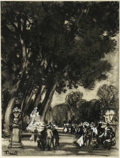 Der Garten der Insel, Aranjuez von Joseph Pennell