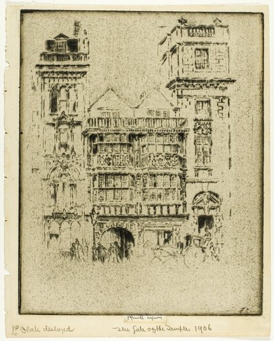 Das Tor des Tempels von Joseph Pennell