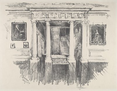 Die Halle in Cliveden von Joseph Pennell