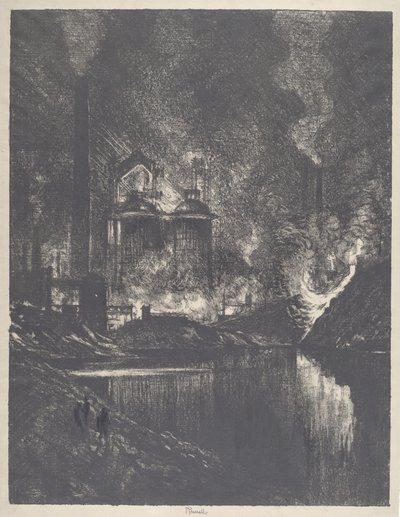 Der Feuersee, Charleroi von Joseph Pennell