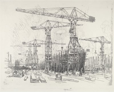 Die Alte Werft von Joseph Pennell