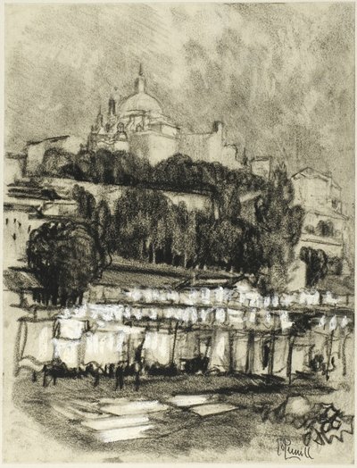 Der Waschplatz von Madrid von Joseph Pennell