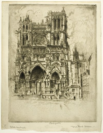 Die Westfassade, Amiens von Joseph Pennell