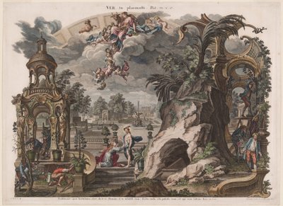 Frühling von Joseph Sebastian Klauber, Johann Baptist Klauber, after Johann Wolfgang Baumgartner