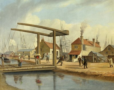 Der Monmouthshire-Kanal in Newport, 1800-1850 von Joseph Walter