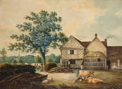 Bauernhof in der Nähe von Aston Hall von Joseph Wright