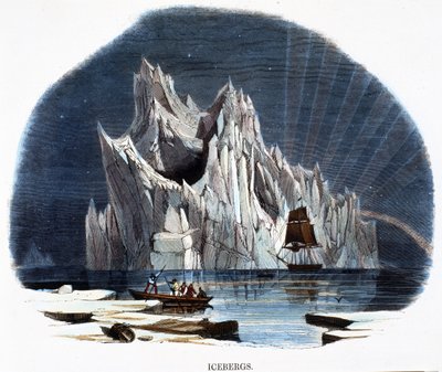 Eisberge, aus Phänomene der Natur, 1849 von Josiah Wood Whymper