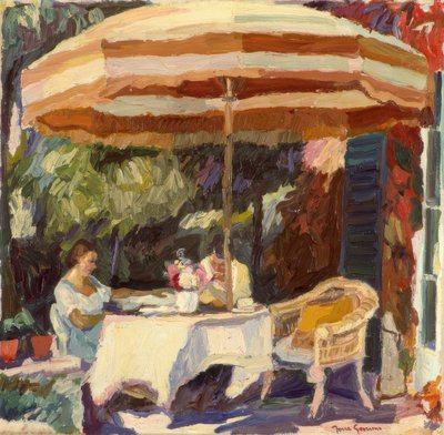Terrasse im Sonnenlicht von Josse Goossens