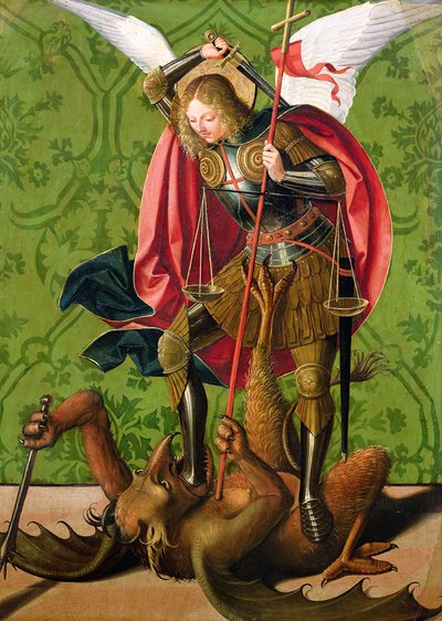 St. Michael tötet den Drachen von Josse Lieferinxe