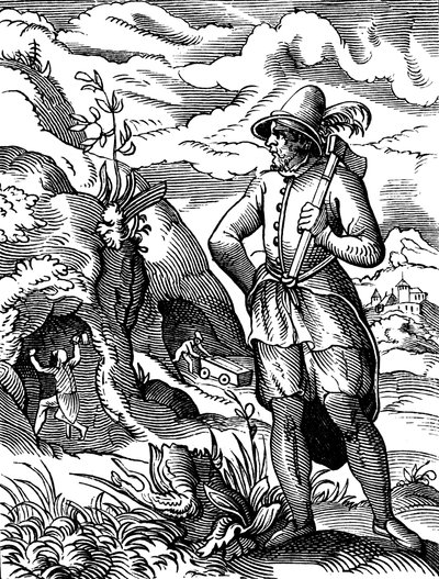 Der Bergmann, 16. Jahrhundert von Jost Amman