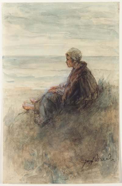Mädchen auf den Dünen von Jozef Israëls