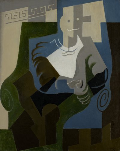 Sitzender Harlekin, ca. 1920 von Juan Gris