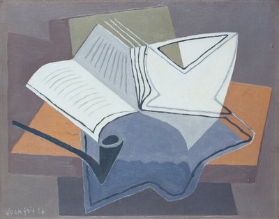 Die Pfeife und das offene Buch von Juan Gris
