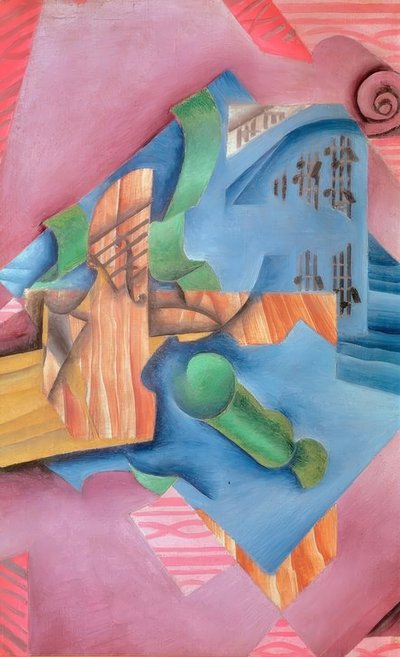 Geige und Glas (Stillleben) von Juan Gris