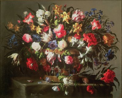 Korb mit Blumen von Juan de Arellano