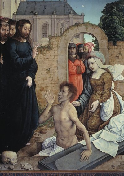 Die Auferstehung des Lazarus von Juan de Flandes