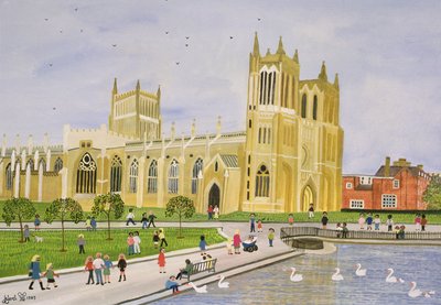 Bristol Cathedral und College Green, 1989 von Judy Joel