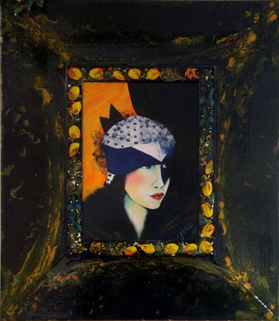 Belle Époque III -Dame mit Seidenkappe- von JuleSimo