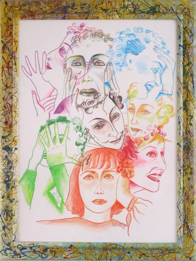 Edith Piaf II (Portrait/Collage) von JuleSimo