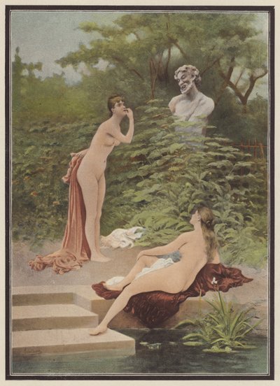 Spott, Frauen beim Baden von Jules (after) Scalbert