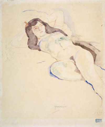 Liegendes weibliches Modell. Elvire von Jules