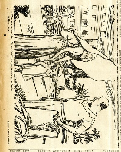 Candide, Satirisch in Schwarz-Weiß von Jules Abel Faivre