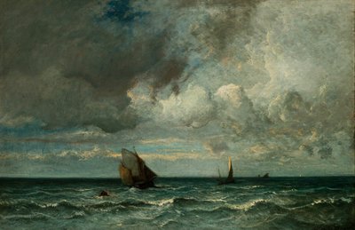 Barken fliehen vor dem Sturm von Jules Dupré