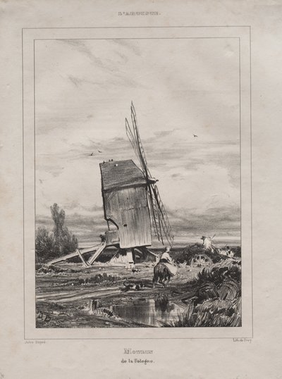 Mühle in der Sologne, Frankreich von Jules Dupré
