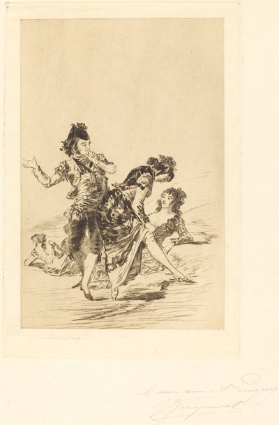 Spanische Szene von Jules Ferdinand Jacquemart after Francisco de Goya