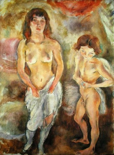Zwei stehende Akte von Jules Pascin