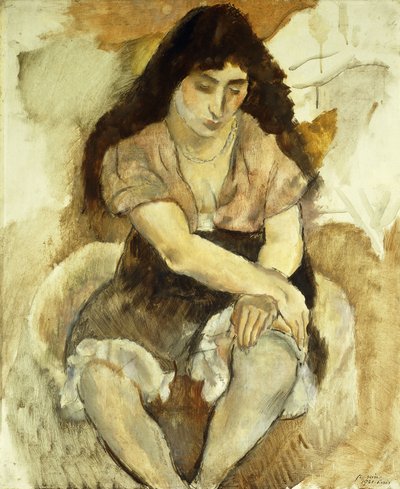 Sitzende junge Frau, 1921 von Jules Pascin