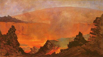 Vulkan auf Hawaii, 1888 von Jules Tavernier
