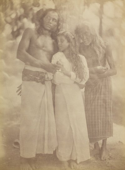 Ceylonesische Gruppe bei einem Baum, 1878 von Julia Margaret Cameron