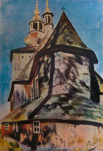 Kirche bei Krakau, 1913 1934 von Julian Falat