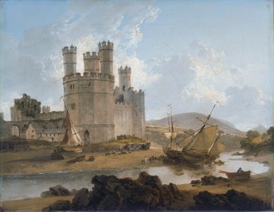 Caernarvon Castle, 1792 von Julius Caesar Ibbetson