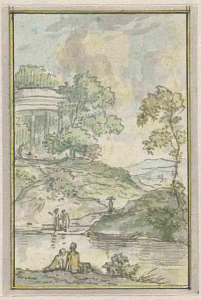 Landschaft mit rundem Tempel von Jurriaan Andriessen