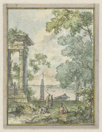 Landschaft mit Tempelruine von Jurriaan Andriessen